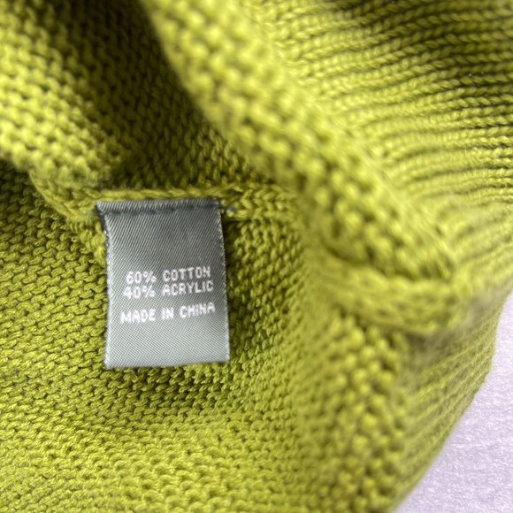 NWT WILLOW Womens XL Green Cardigan Button Up Spread Collar Soft Knit Duster - Picture 7 of 12